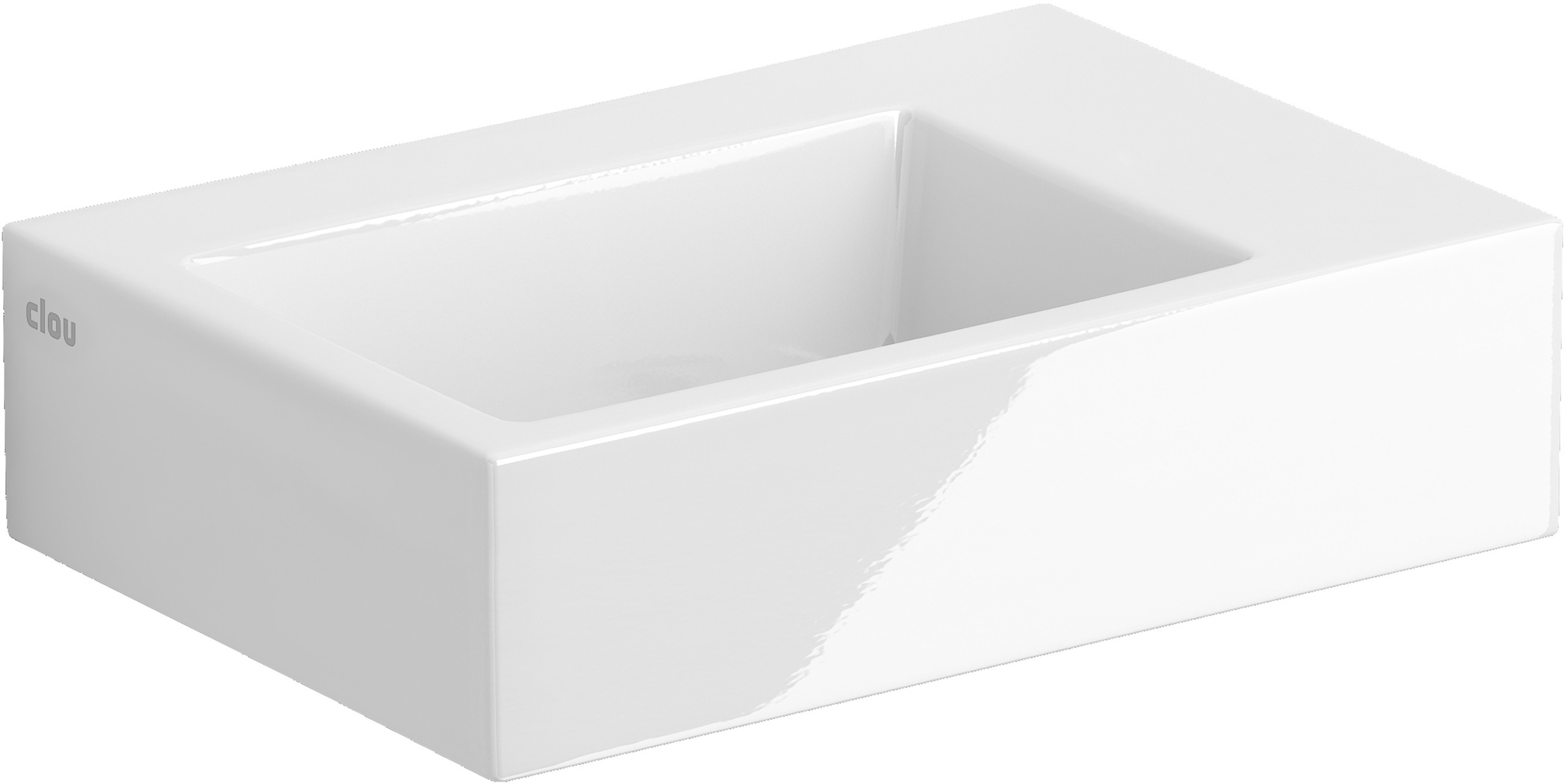 Clou Flush umývadlo 36x24.5 cm obdĺžnik klasické umývadlo-pultové umývadlo biela CL/03.03021