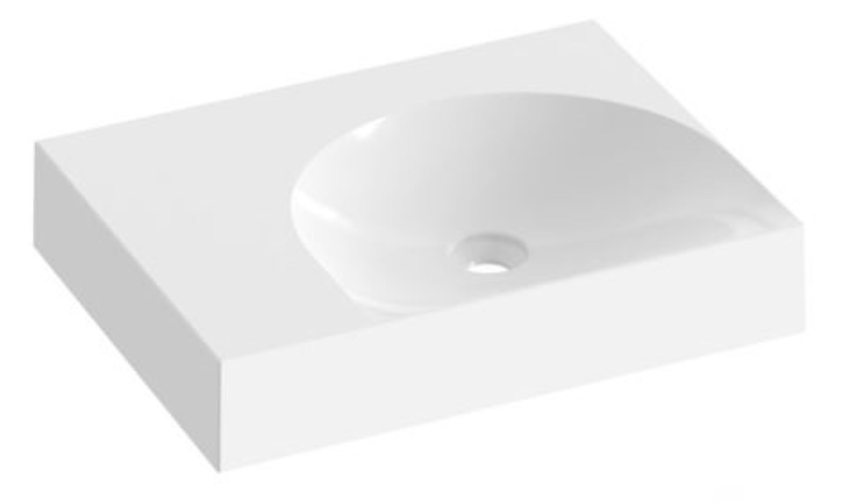 Ravak Lite umývadlo 60x45 cm obdĺžnik umývadlo na nábytok biela XJXL1360000