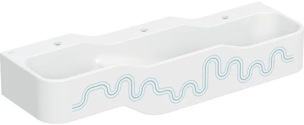 Geberit Bambini umývadlo 140x39 cm klasické umývadlo pre deti biela-modrá 502.976.SX.1