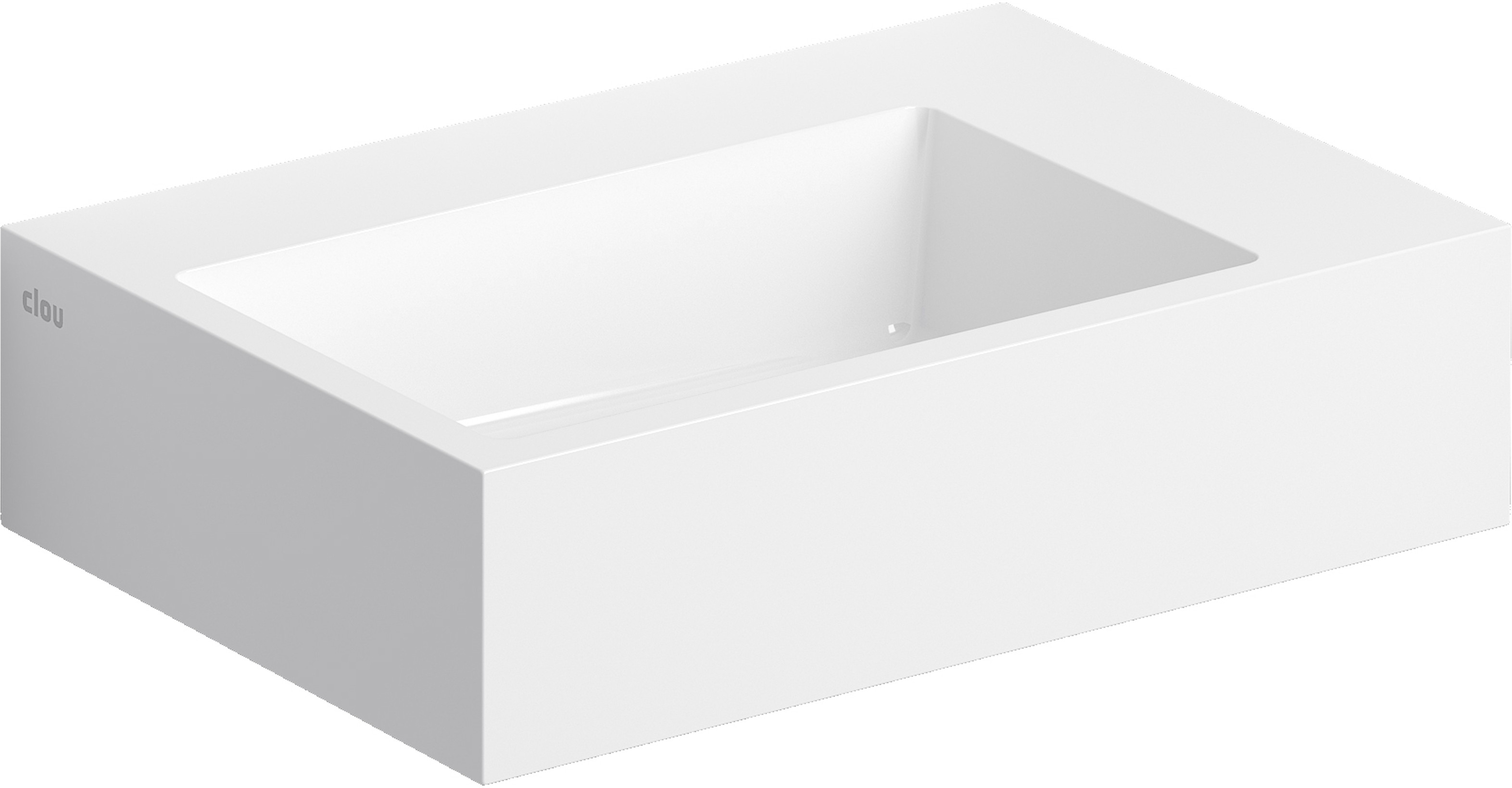 Clou Flush umývadlo 42.5x29 cm obdĺžnik klasické umývadlo-pultové umývadlo biela CL/03.08221