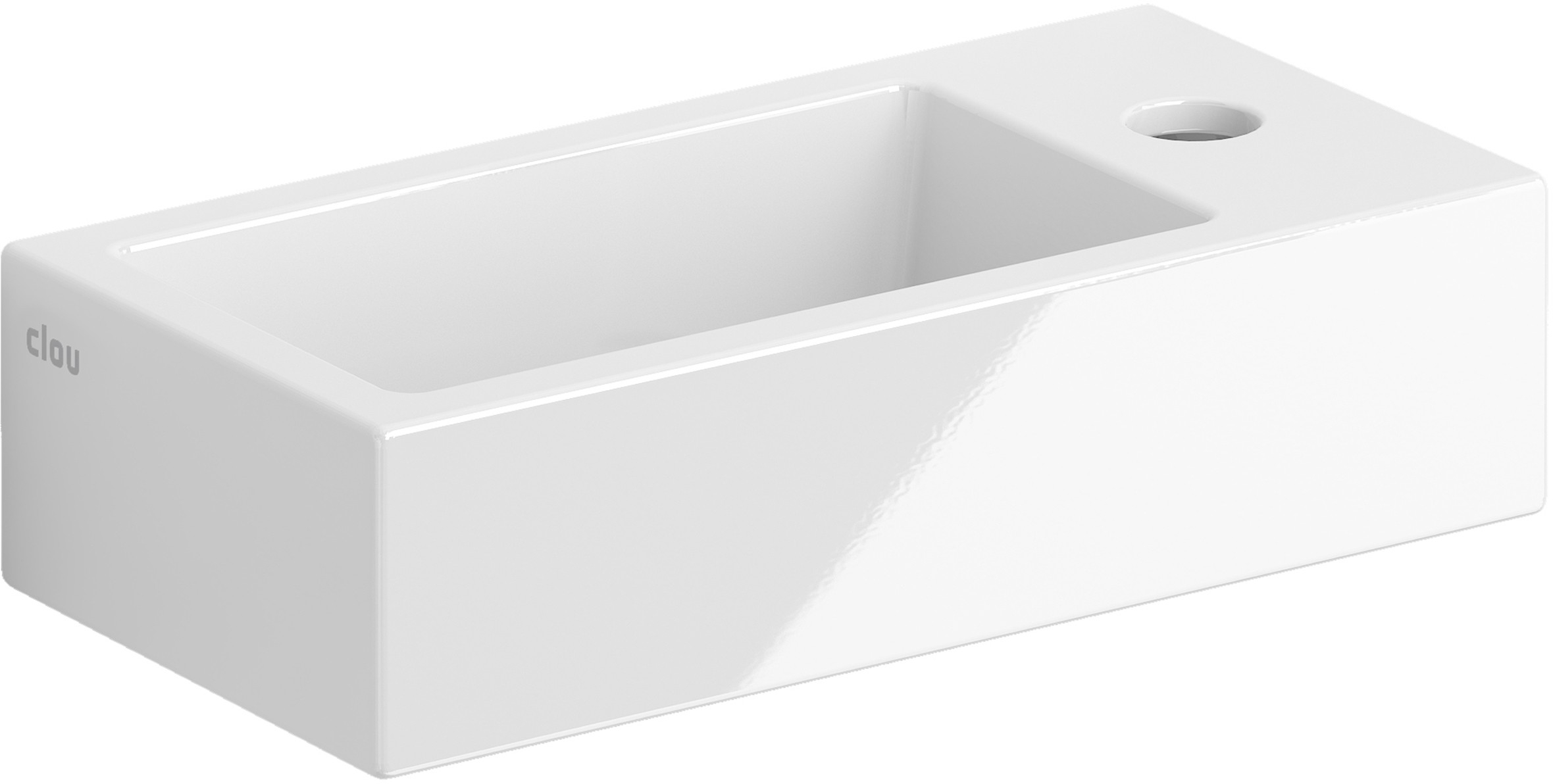 Clou Flush umývadlo 36x18 cm obdĺžnik klasické umývadlo-pultové umývadlo biela CL/03.03030