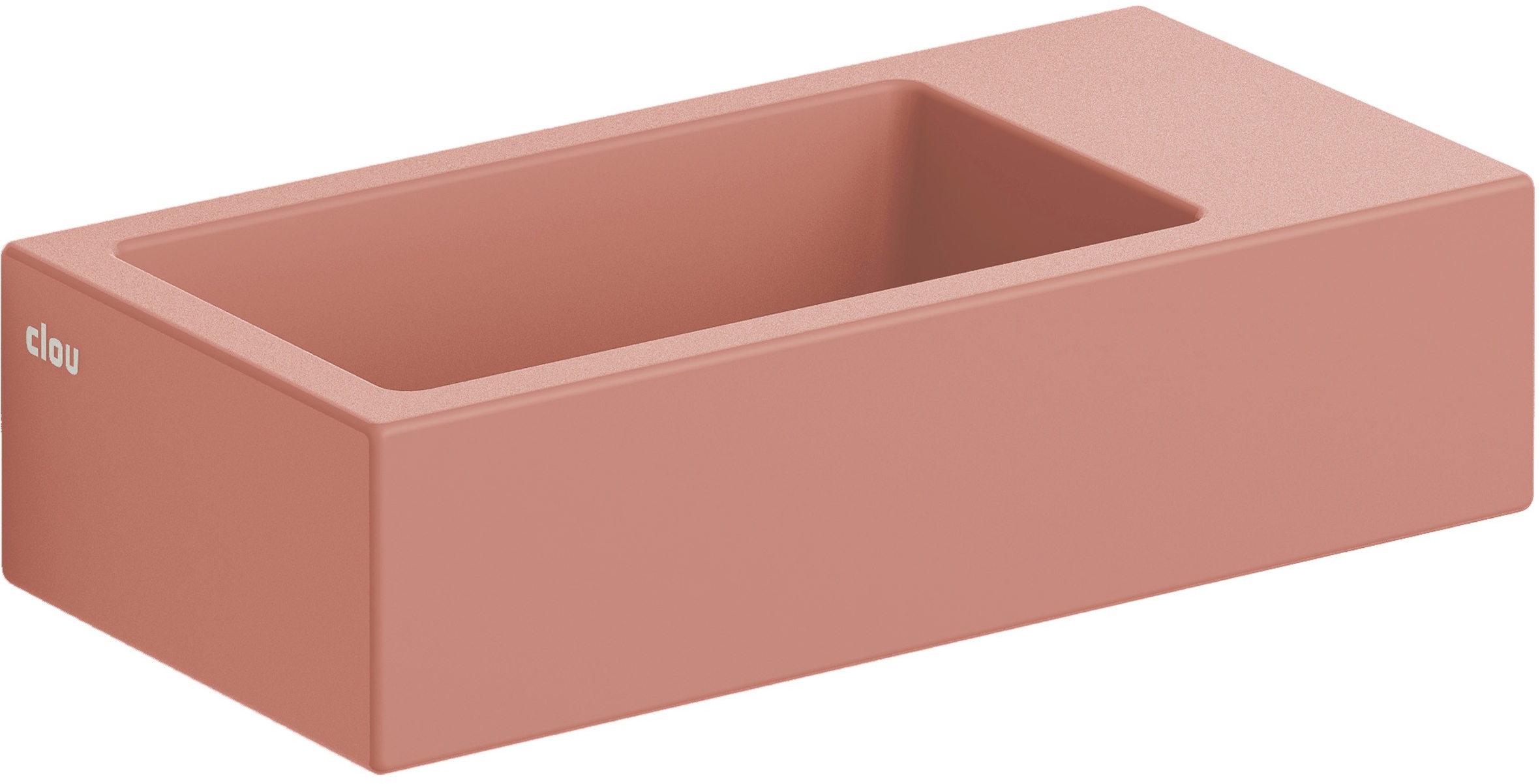 Clou Flush umývadlo 36x18 cm obdĺžnik klasické umývadlo-pultové umývadlo ružová CL/03.40031