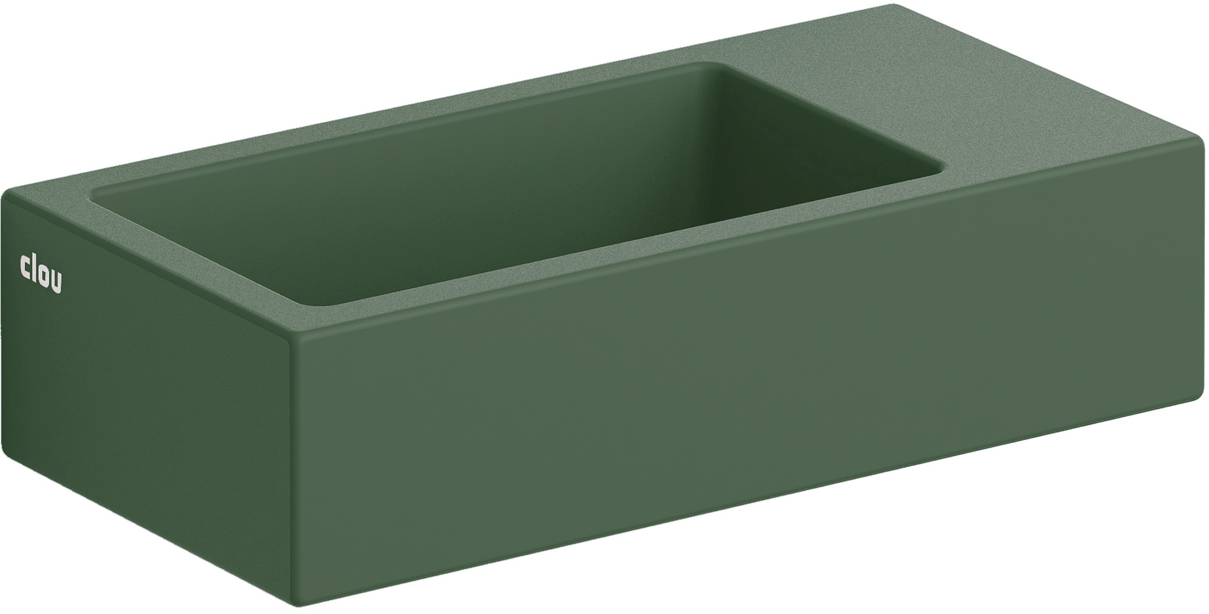 Clou Flush umývadlo 36x18 cm obdĺžnik klasické umývadlo-pultové umývadlo zelená CL/03.42031