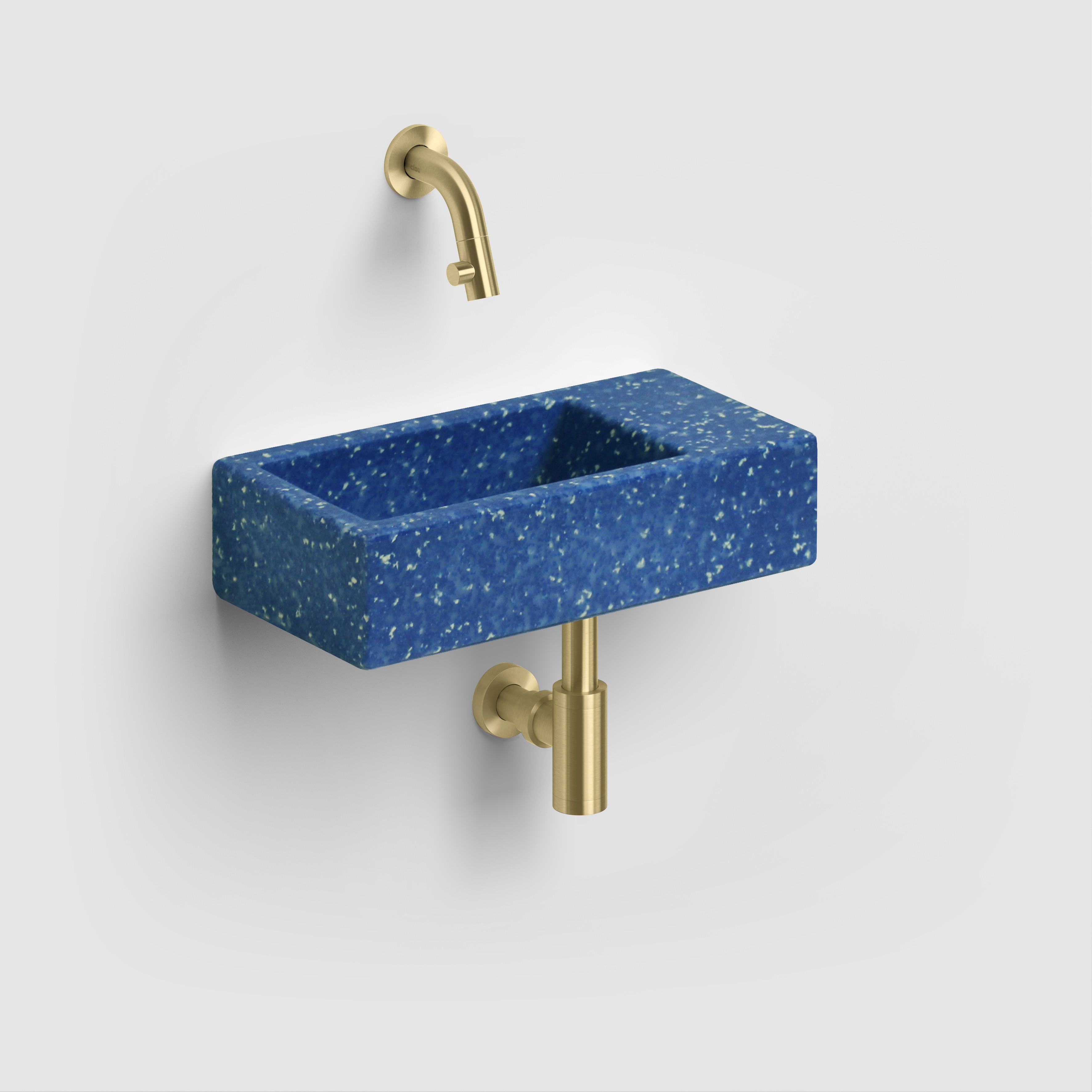 Clou Flush umývadlo 36x18 cm obdĺžnik klasické umývadlo-pultové umývadlo modrá CL/03.82031