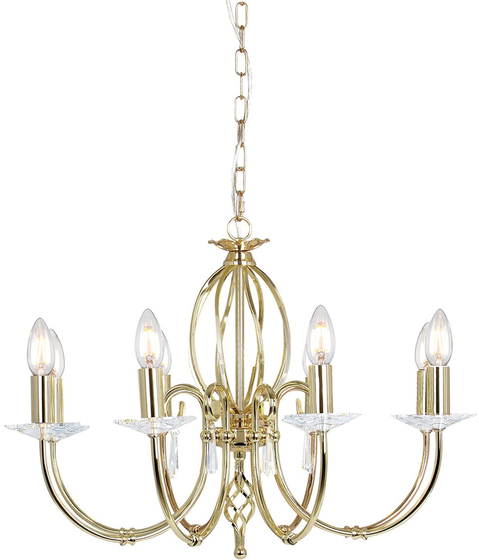 Elstead Lighting Aegean závesné svietidlo x60 W mosadzná AG8-POL-BRASS
