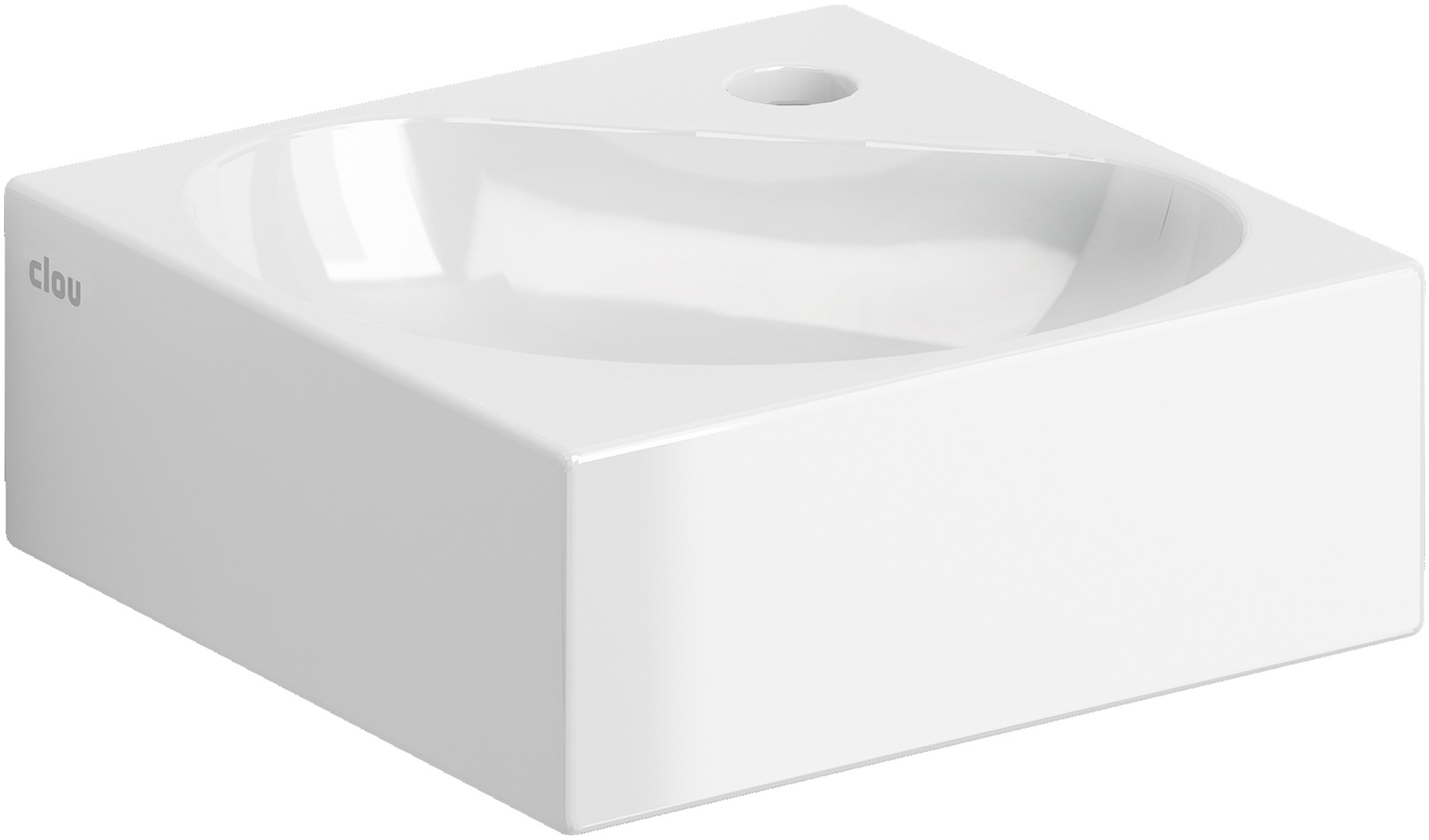 Clou Flush umývadlo 27x27 cm štvorec klasické umývadlo-pultové umývadlo biela CL/03.03050