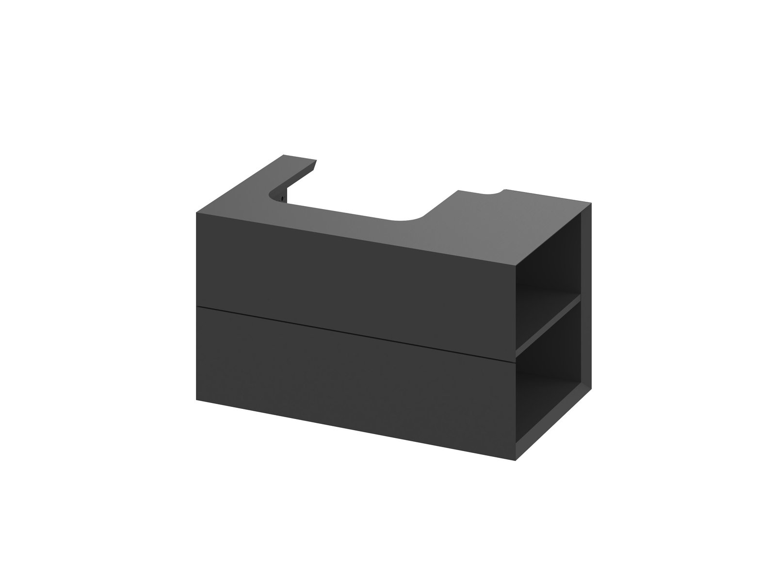 Ravak Lite skrinka 80x45x43 cm závesná kúpeľňová skrinka pod umývadlo čierna X000001886