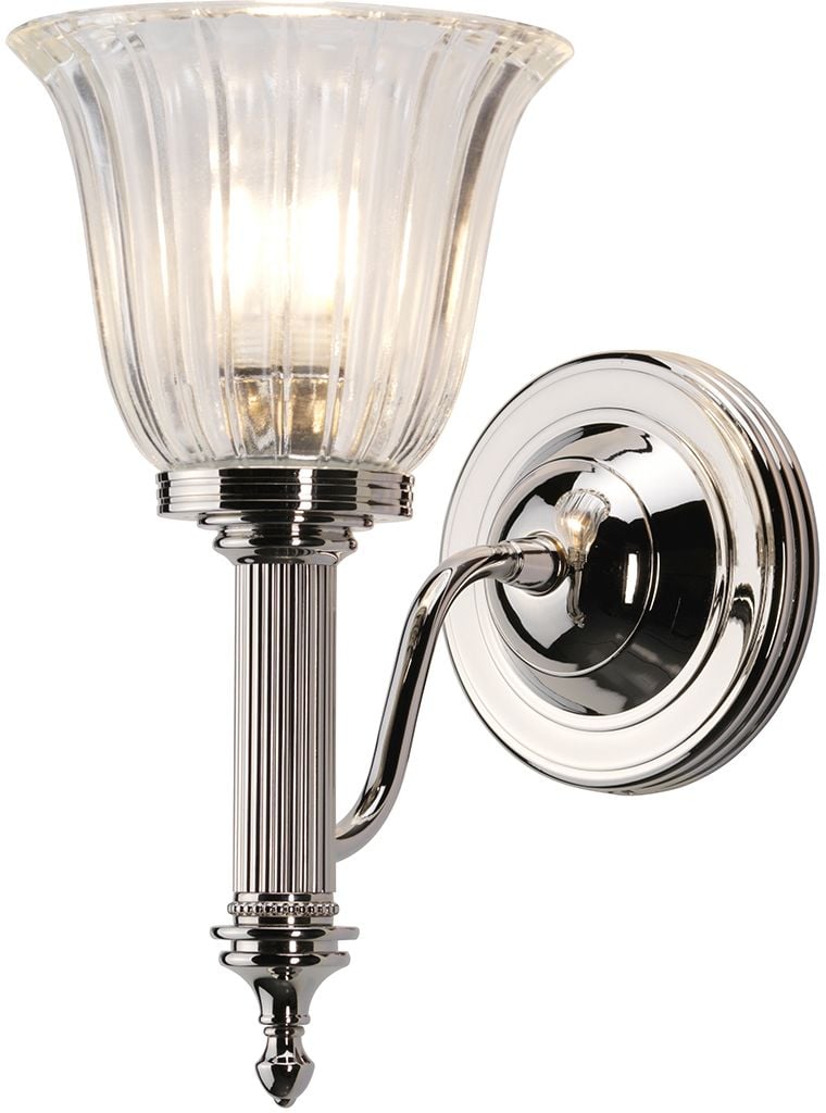 Elstead Lighting Carroll nástenná lampa 1x3 W niklová BATH-CARROLL1-PN