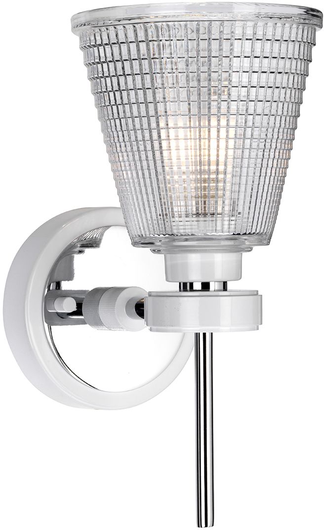 Elstead Lighting Gunnislake nástenná lampa 1x3 W biela-chrómová BATH-GUNNIS1-WPC