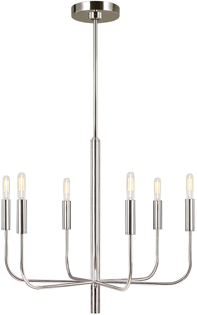 Elstead Lighting Brianna závesné svietidlo 6x60 W niklová FE-BRIANNA6-PN