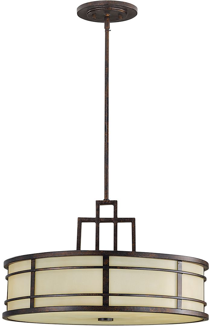 Elstead Lighting Fusion závesné svietidlo 1x60 W hnedá FE-FUSION-P-L