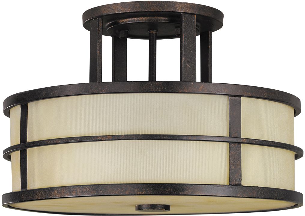 Elstead Lighting Fusion stropné svietidlo 3x60 W hnedá FE-FUSION-SF
