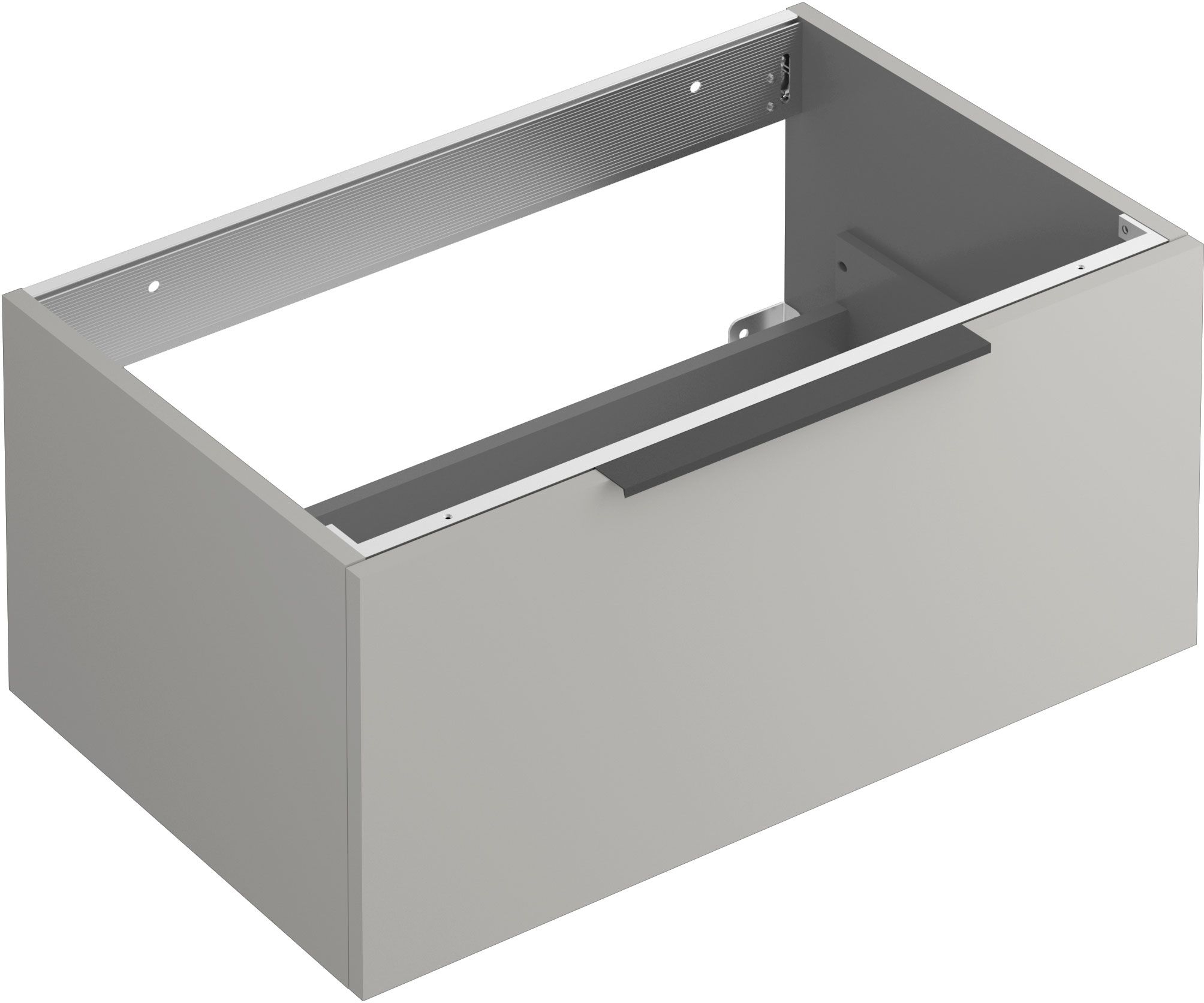 Kludi Icos skrinka 80x50x35 cm závesná kúpeľňová skrinka pod umývadlo sivá 50S80O2