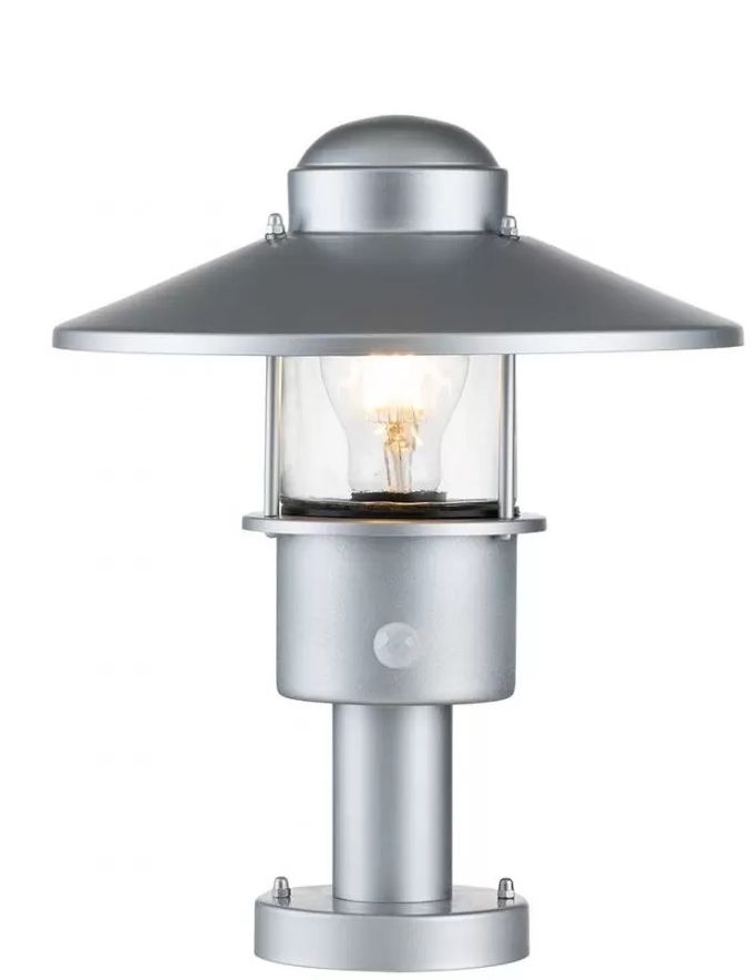 Elstead Lighting Klampenborg vonkajšia stojaca lampa 1x60 W strieborná KLAMPENBORG-PED-SIL