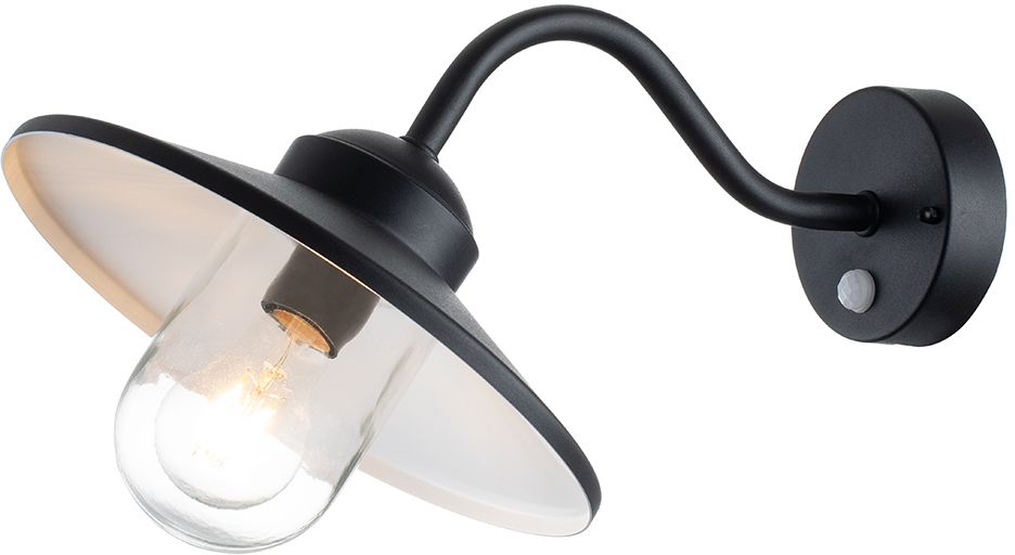 Elstead Lighting Klampenborg vonkajšie nástenné svietidlo 1x60 W čierna KLAMPENBORG-PIR-BK
