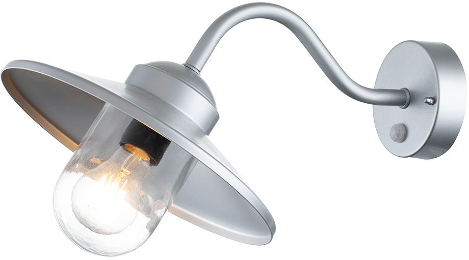 Elstead Lighting Klampenborg vonkajšie nástenné svietidlo 1x60 W strieborná KLAMPENBORG-PIR-SIL