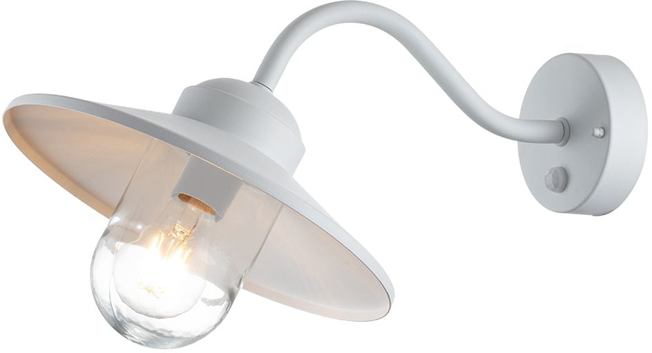 Elstead Lighting Klampenborg vonkajšie nástenné svietidlo 1x60 W biela KLAMPENBORG-PIR-WHT