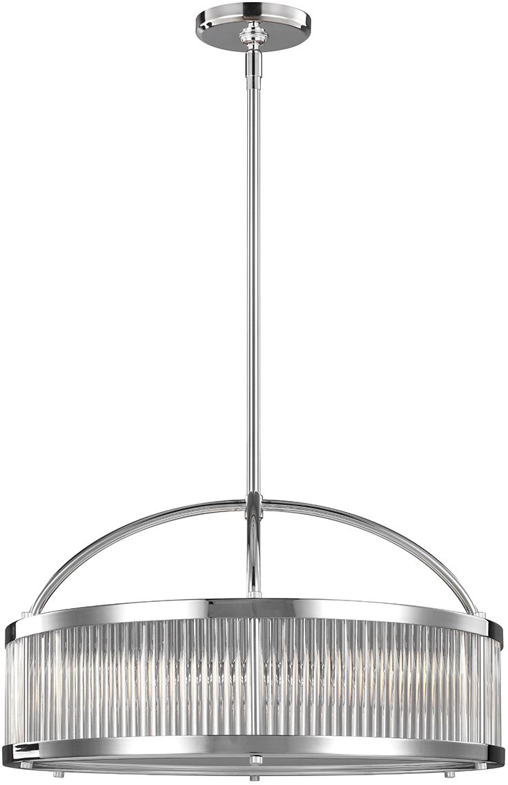 Elstead Lighting Paulson závesné svietidlo 6x3 W chrómová FE-PAULSON-6P