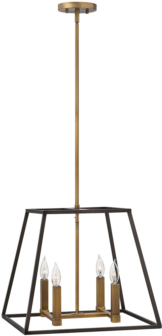 Elstead Lighting Fulton závesné svietidlo 4x60 W mosadzná-hnedá HK-FULTON-4P