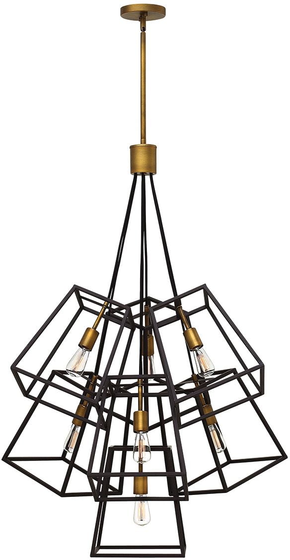 Elstead Lighting Fulton závesné svietidlo x60 W mosadzná-hnedá HK-FULTON-7P