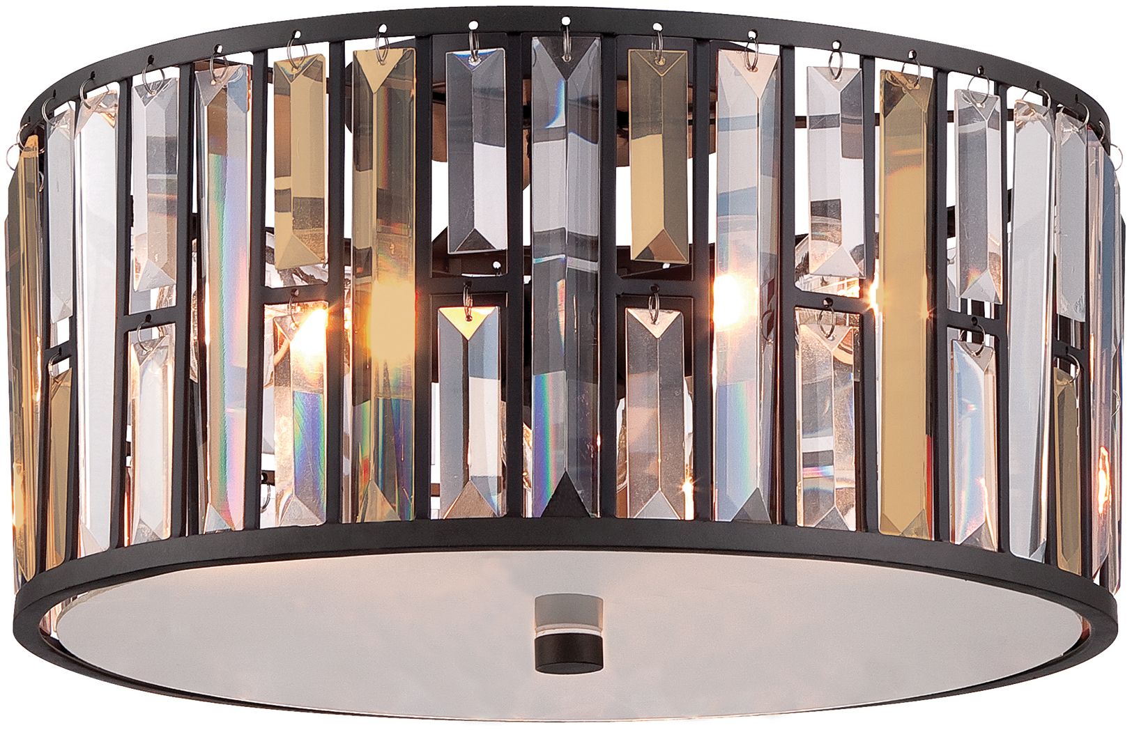 Elstead Lighting Gemma stropné svietidlo 3x60 W priehľadná-hnedá HK-GEMMA-F-VBZ