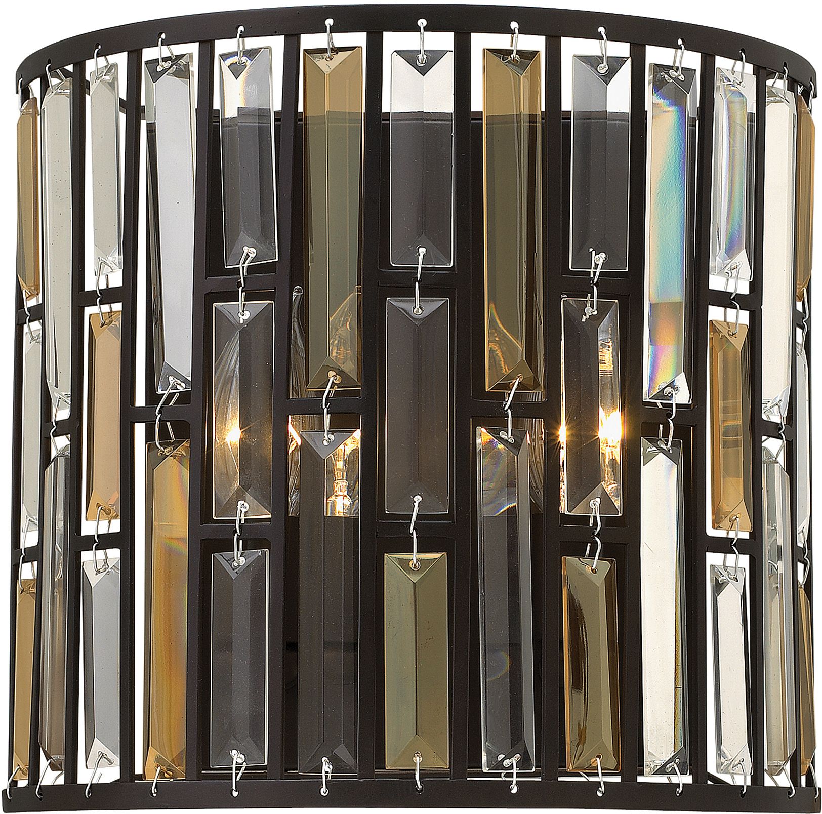 Elstead Lighting Gemma nástenná lampa 2x60 W priehľadná-hnedá HK-GEMMA2-A-VBZ