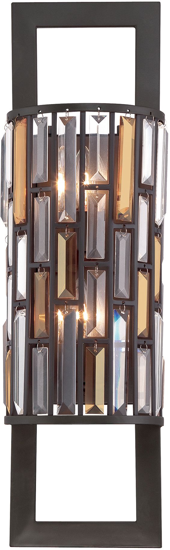 Elstead Lighting Gemma nástenná lampa 2x60 W priehľadná-hnedá HK-GEMMA2-B-VBZ