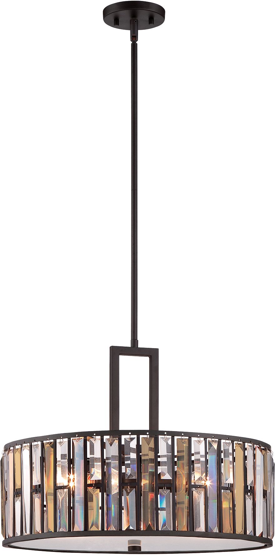 Elstead Lighting Gemma závesné svietidlo 3x60 W hnedá HK-GEMMA-P-C-VBZ