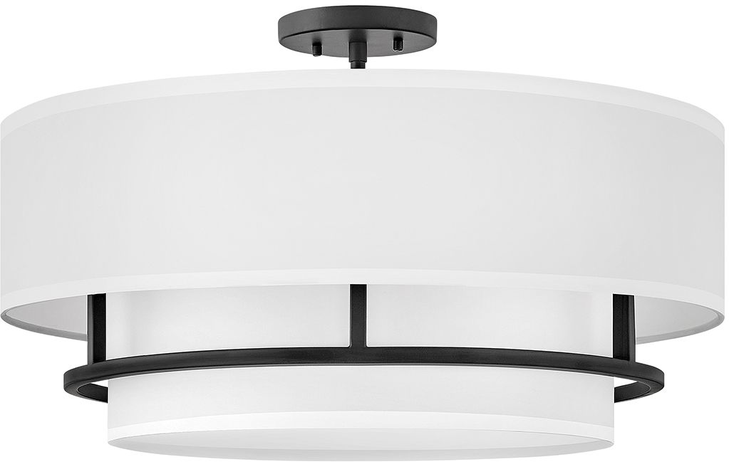 Elstead Lighting Graham závesné svietidlo 4x40 W biela-čierna HK-GRAHAM-L-BK