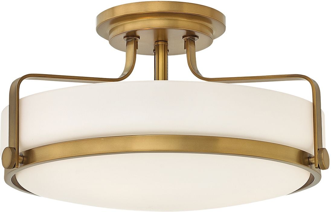 Elstead Lighting Harper stropné svietidlo 3x60 W biela-mosadzná HK-HARPER-SFM-HB