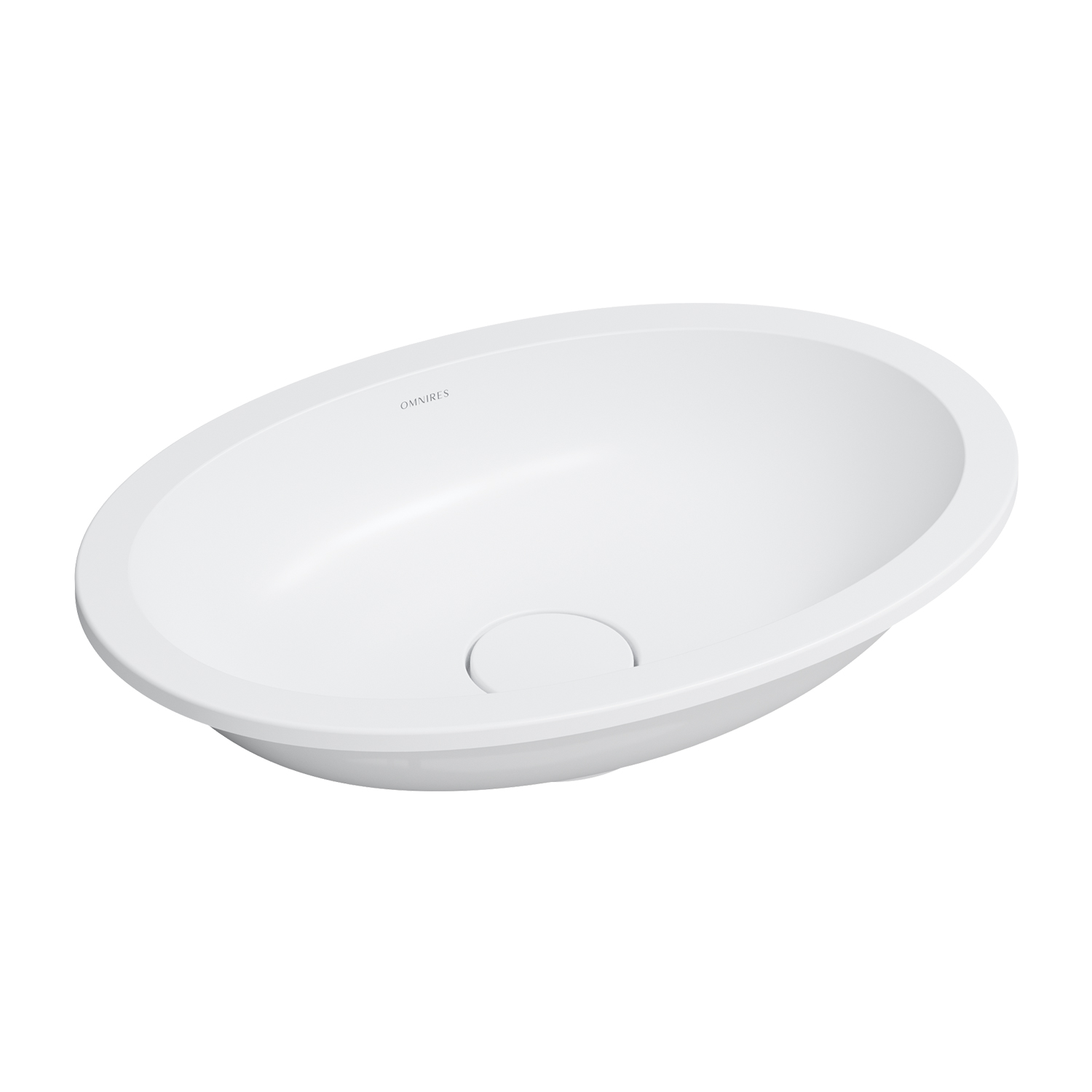 Omnires Shell M+ umývadlo 48x31 cm oválny podpultové umývadlo biela SHELL480UPBM