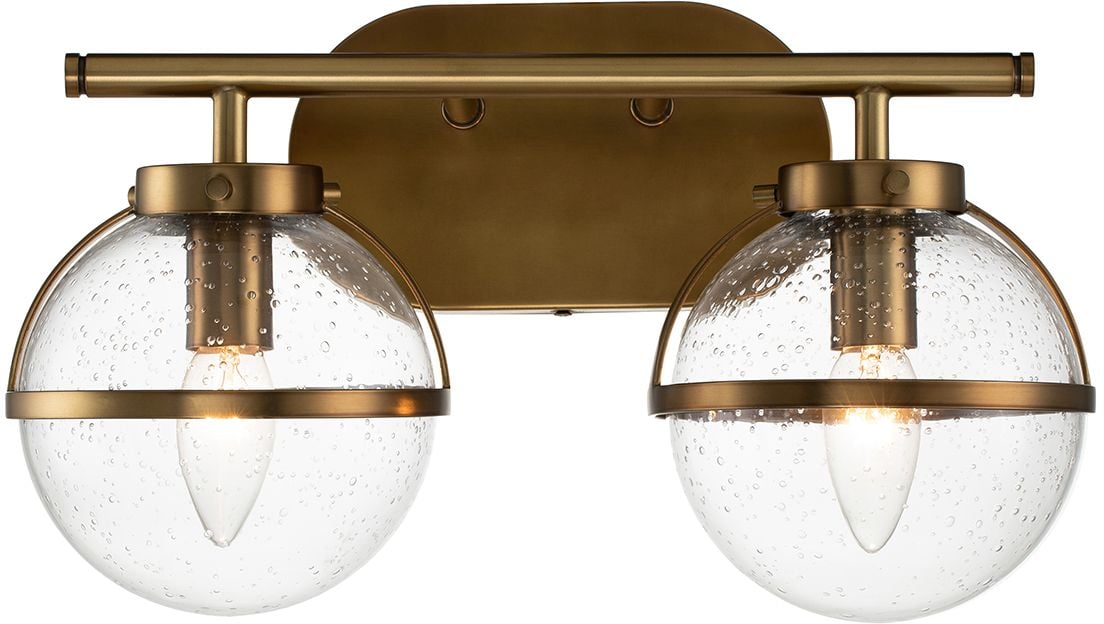 Elstead Lighting Hollis nástenná lampa 2x40 W mosadzná HK-HOLLIS2-C-HB-BATH