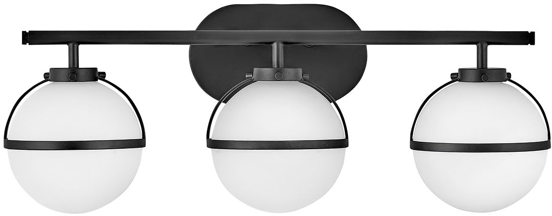 Elstead Lighting Hollis nástenná lampa 3x40 W biela-čierna HK-HOLLIS3-O-BK-BATH