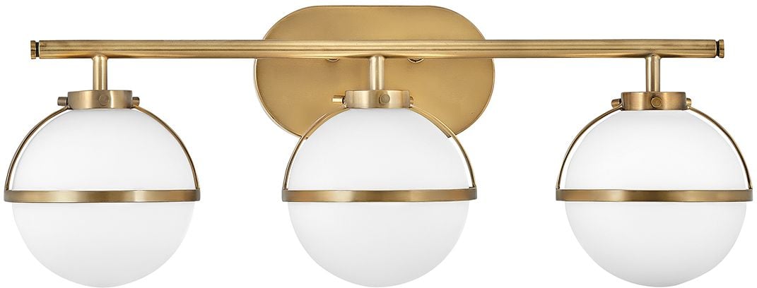 Elstead Lighting Hollis nástenná lampa 3x40 W biela-mosadzná HK-HOLLIS3-O-HB-BATH