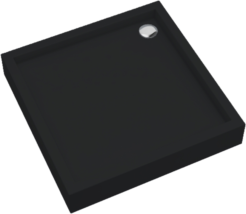 Schedpol Medium Black Mat štvorcová sprchová vanička 90x90 cm čierna 3.4731/C/MG