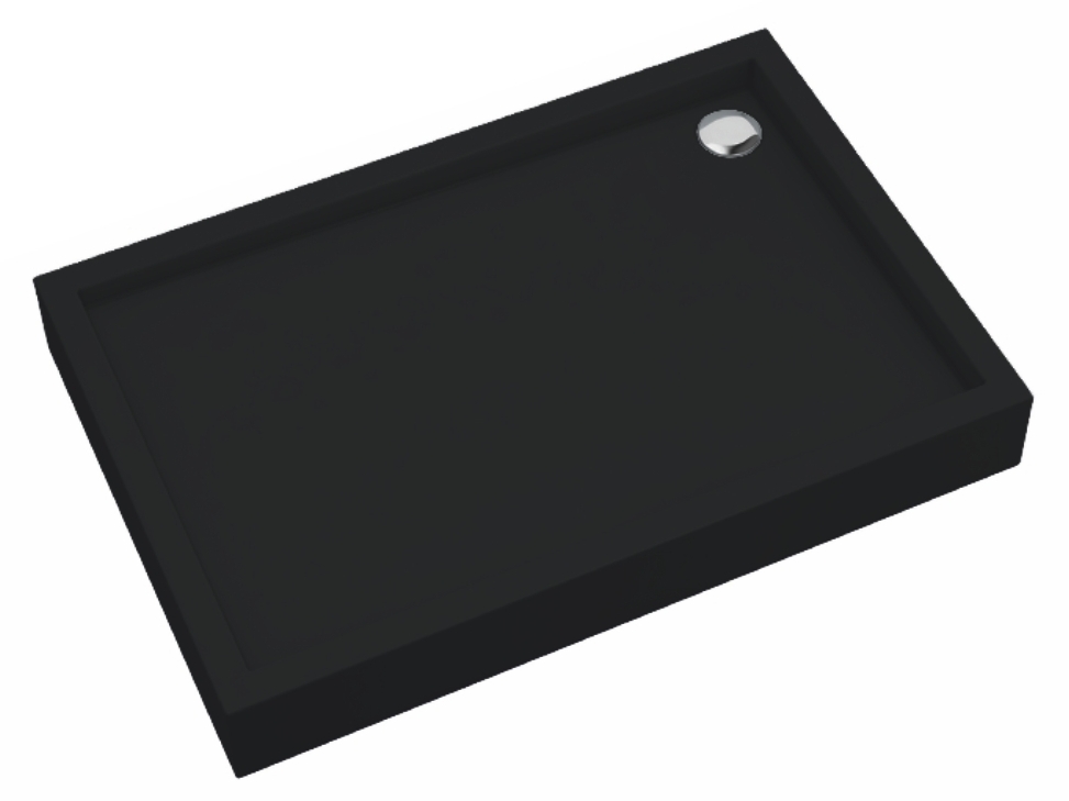 Schedpol Medium Black Mat obdĺžniková sprchová vanička 120x90 cm čierna 3.4747/C/MG