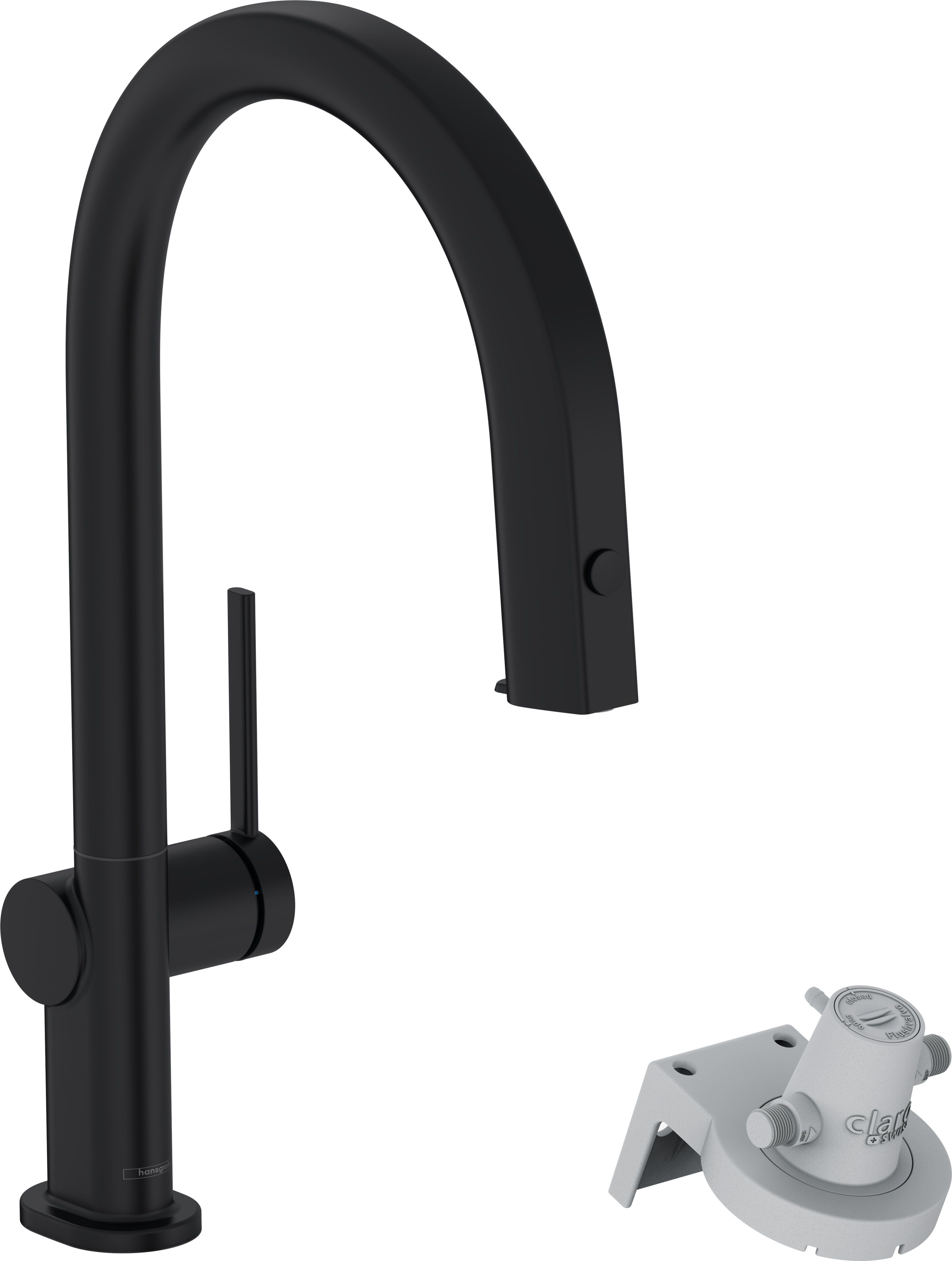 Hansgrohe Aqittura M91 kuchynská batéria s filtrom stojánková čierna 76826670