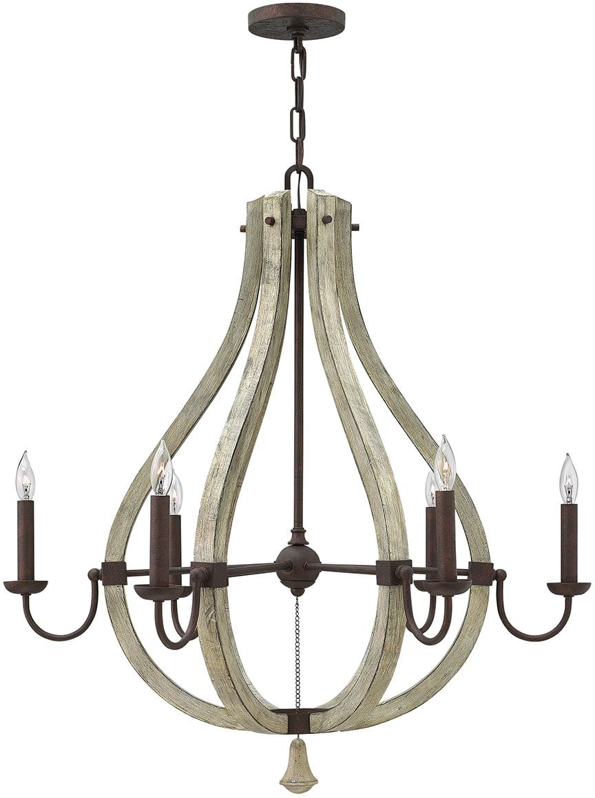 Elstead Lighting Middlefield závesné svietidlo 6x60 W železná HK-MIDDLEFIELD6