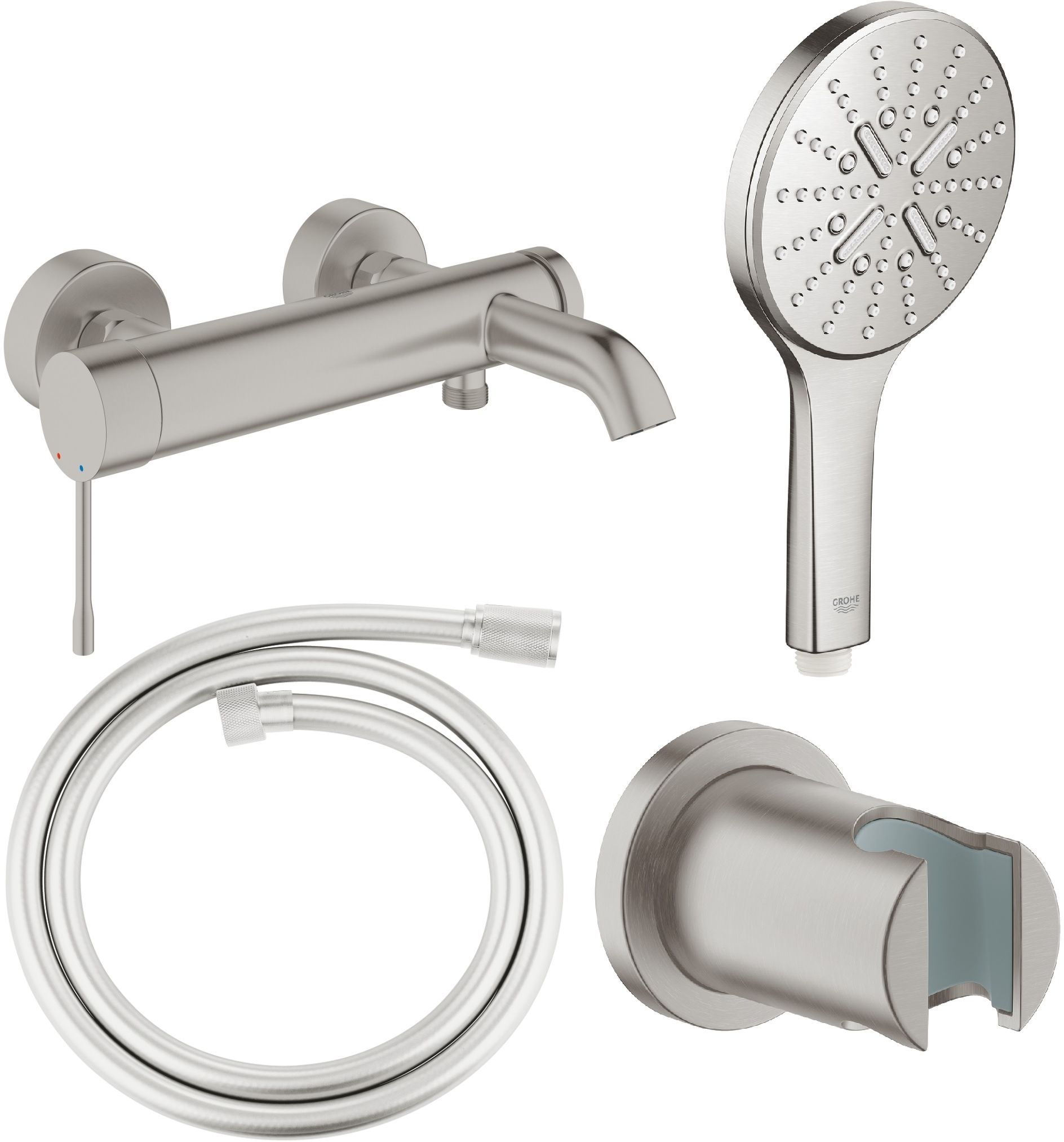 Súprava vaňová/sprchová batéria Grohe Essence 33624DC1, sprchová hlavica Grohe Rainshower 26574DC0, 27074DC0, 28362DC1