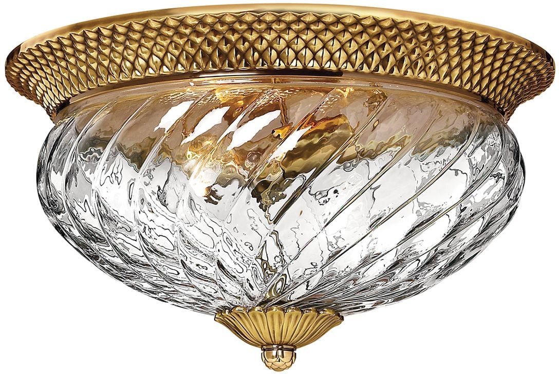 Elstead Lighting Plantation stropné svietidlo 3x60 W mosadzná HK-PLANTATION-FL-BB