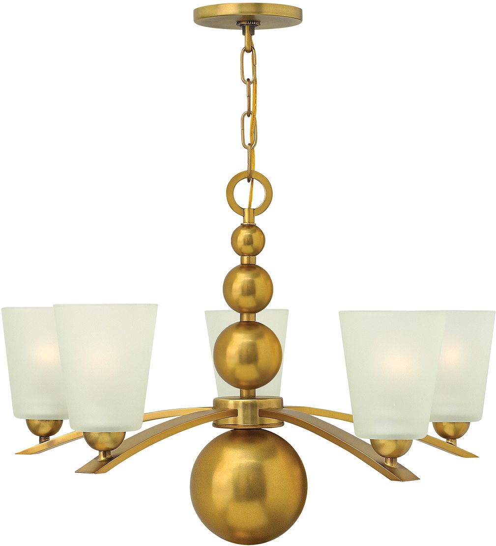 Elstead Lighting Zelda závesné svietidlo 5x60 W mosadzná HK-ZELDA5-VS