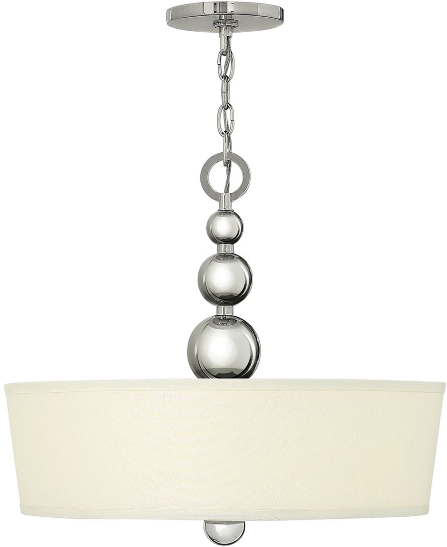 Elstead Lighting Zelda závesné svietidlo 3x60 W niklová HK-ZELDA-P-B-PN