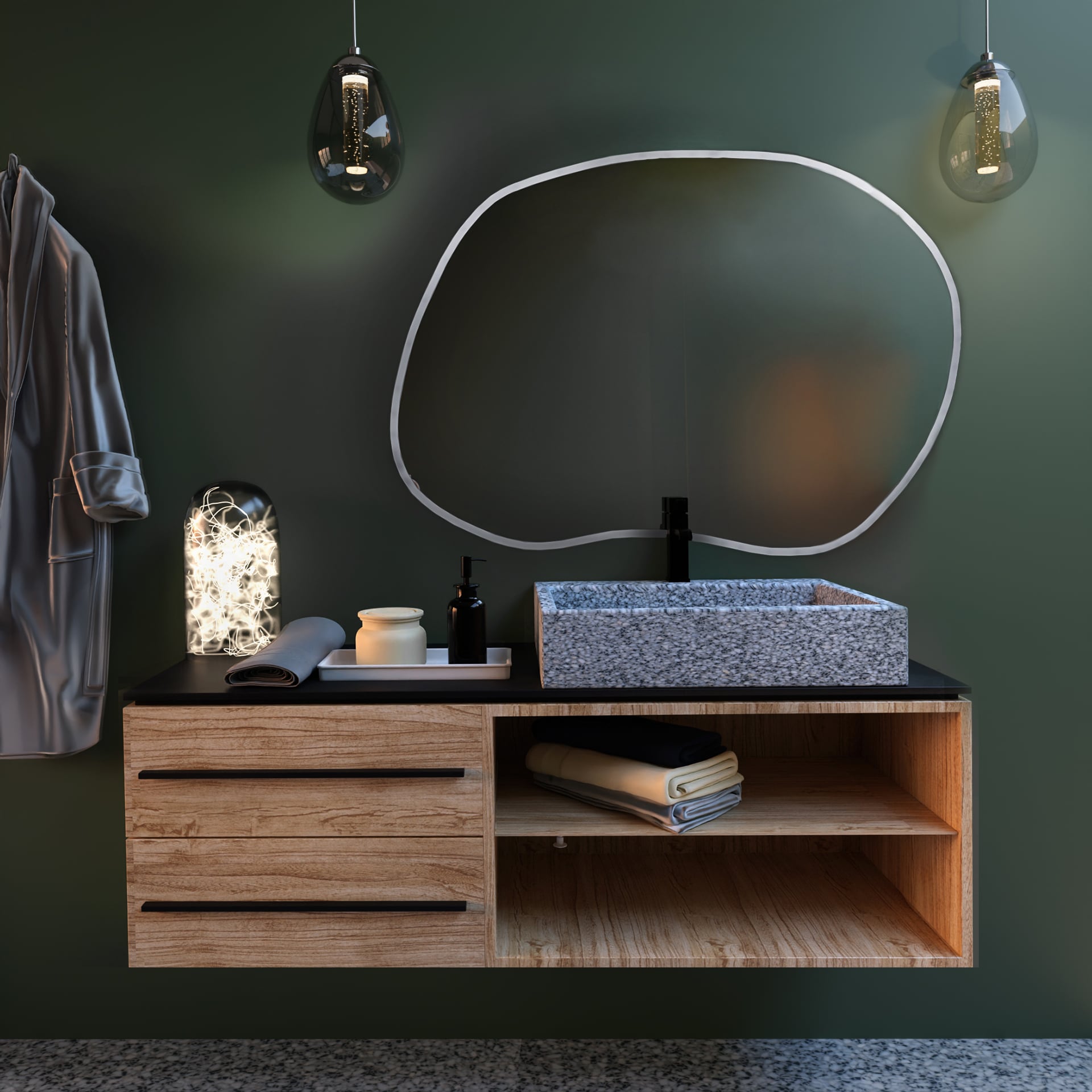 Baltica Design Tiny Border zrkadlo 90x64 cm biela 5903003183471