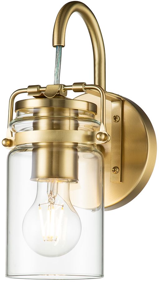 Elstead Lighting Brinley nástenná lampa 1x60 W mosadzná KL-BRINLEY1-BB