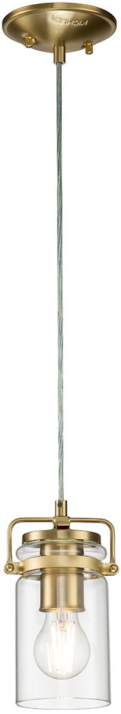 Elstead Lighting Brinley závesné svietidlo 1x60 W mosadzná KL-BRINLEY-MP-BB