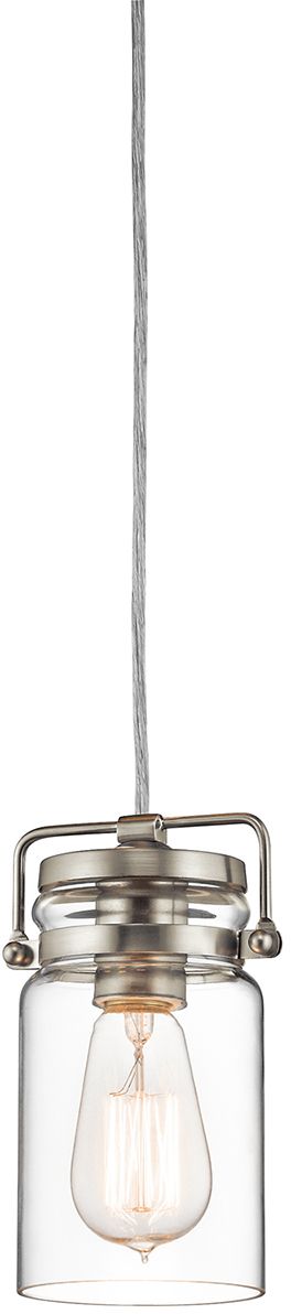 Elstead Lighting Brinley závesné svietidlo 1x60 W niklová KL-BRINLEY-MP-NI