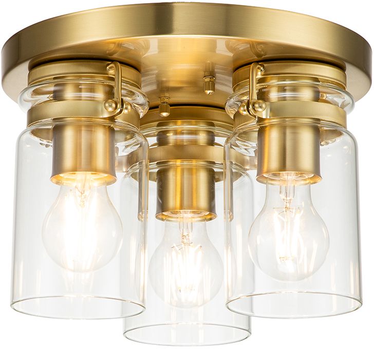 Elstead Lighting Brinley stropné svietidlo 3x60 W mosadzná KL-BRINLEY-F-BB