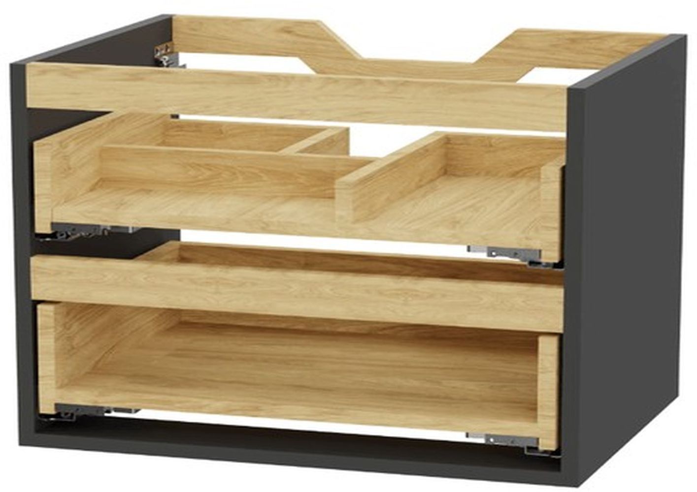 Excellent Tuto 2.0 korpus skrinky 80x46.5x50 cm závesná kúpeľňová skrinka pod umývadlo sivá-dub MLEX.2172.800.GRBL