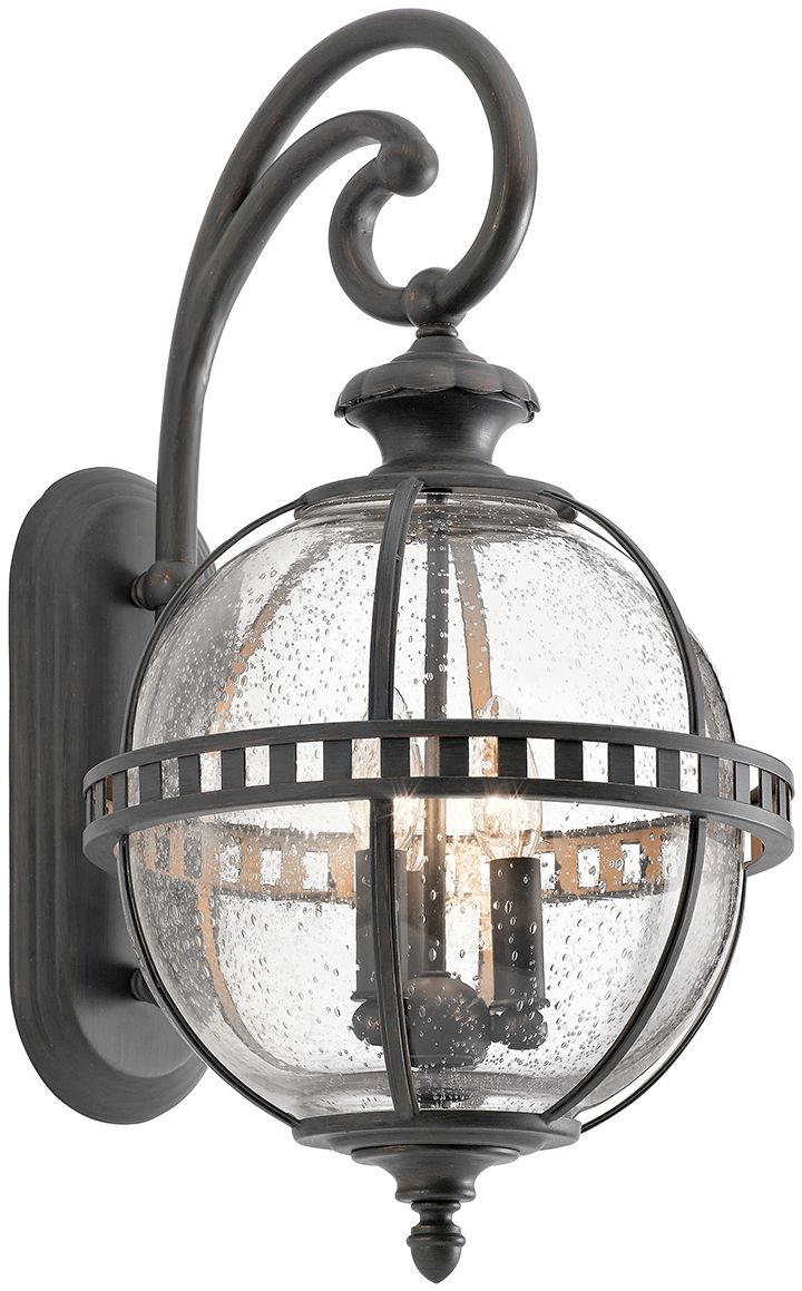 Elstead Lighting Halleron vonkajšie nástenné svietidlo 3x40 W sivá-hnedá KL-HALLERON-2M