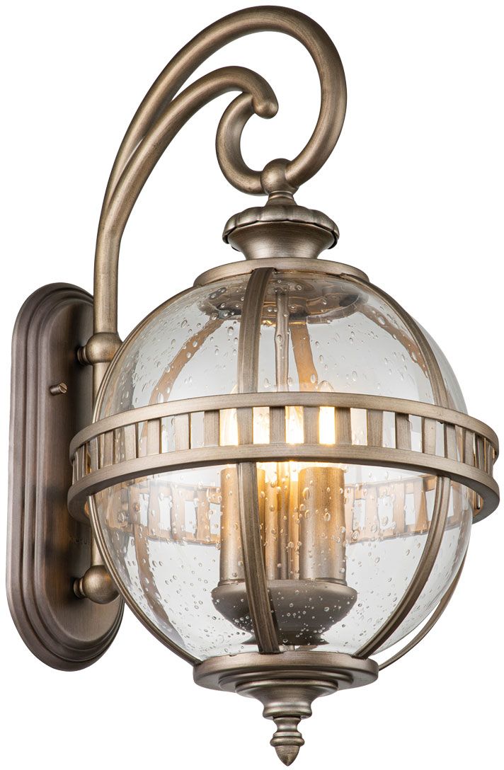 Elstead Lighting Halleron vonkajšie nástenné svietidlo 3x40 W hnedá KL-HALLERON-2M-BU
